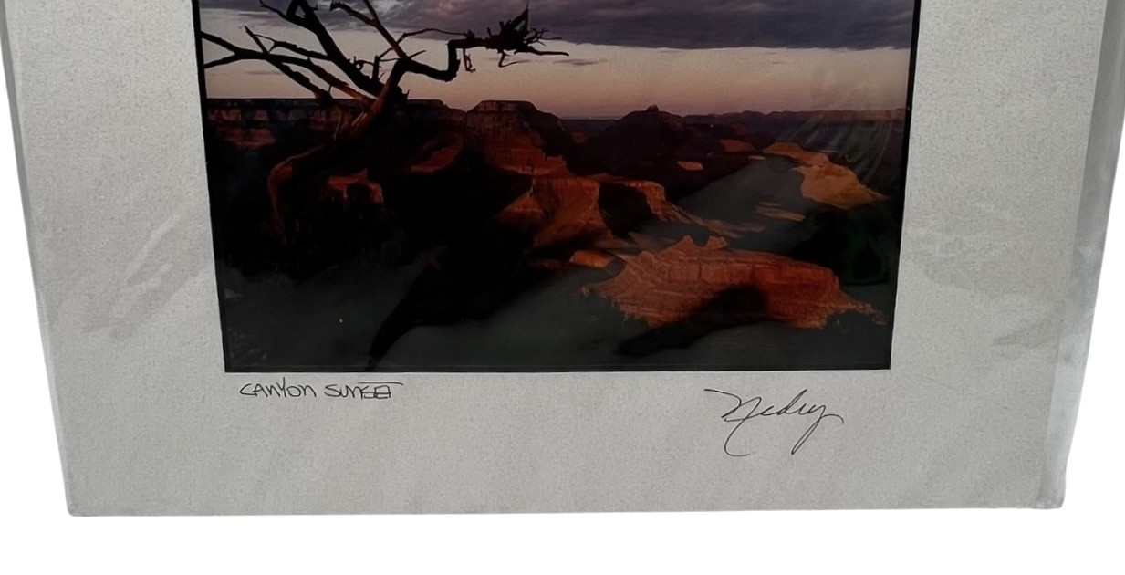 Canyon Sunset Signed Photo The Grand Canyons Landscape 4.5 x 6.5 Matted 8 x 10