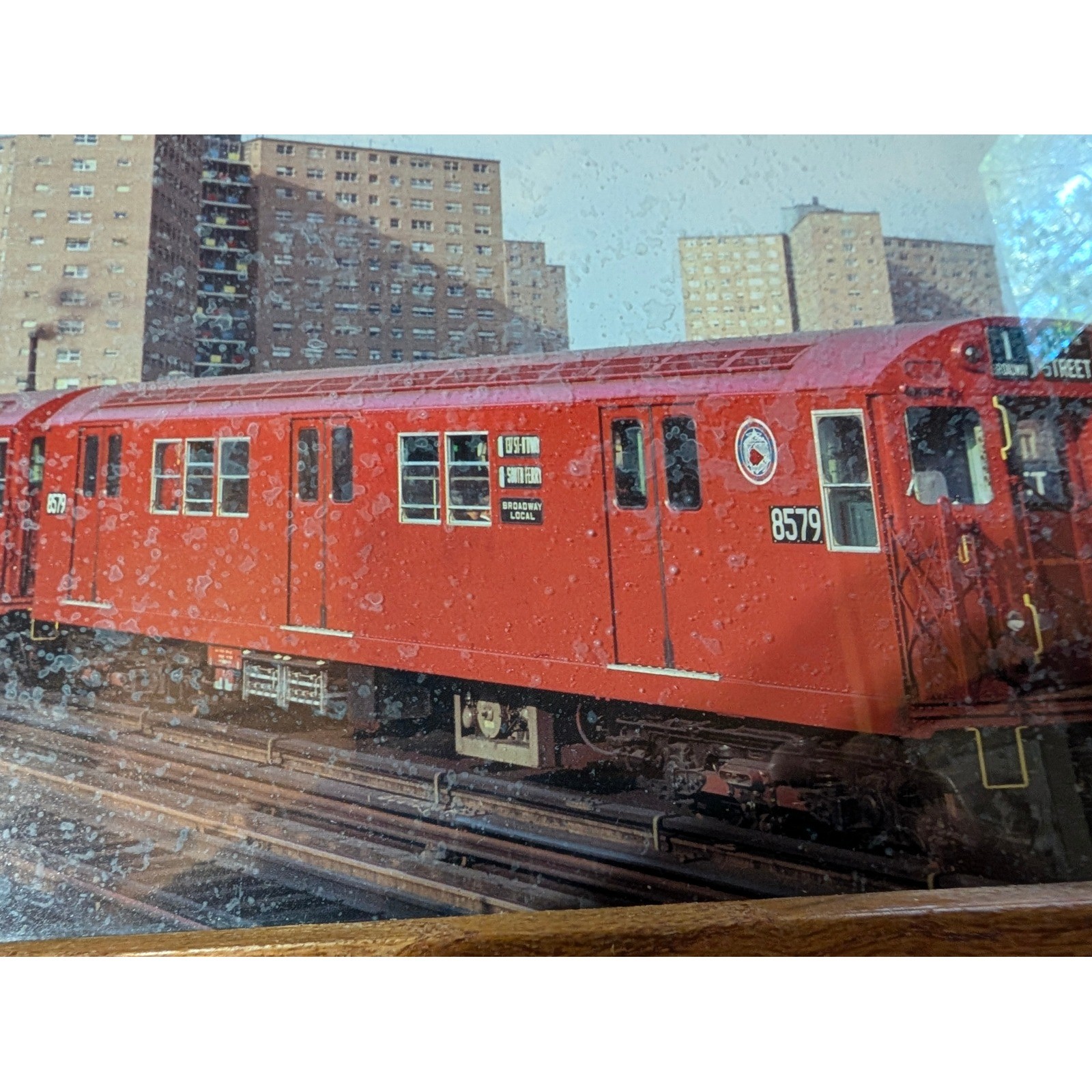 NYC Subway Train Photograph Framed New York City Subway Art 137th Street 13″x 8″
