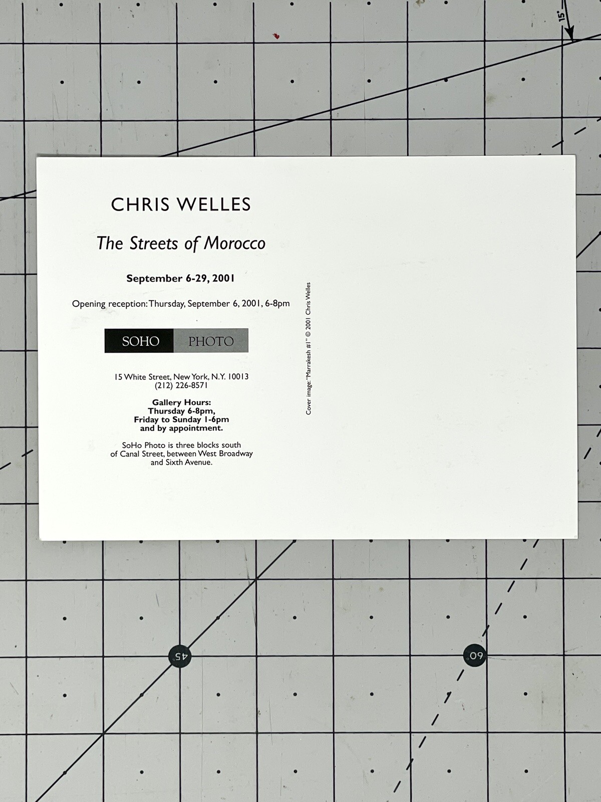 Chris Welles (1937-2010) Art Announcement Card 2001 – Streets Of Morocco
