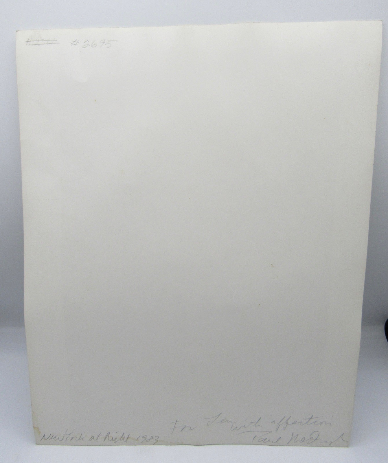 Signed Paul A. McDonough (1941–2025) b&w photo New York City at Night 1983
