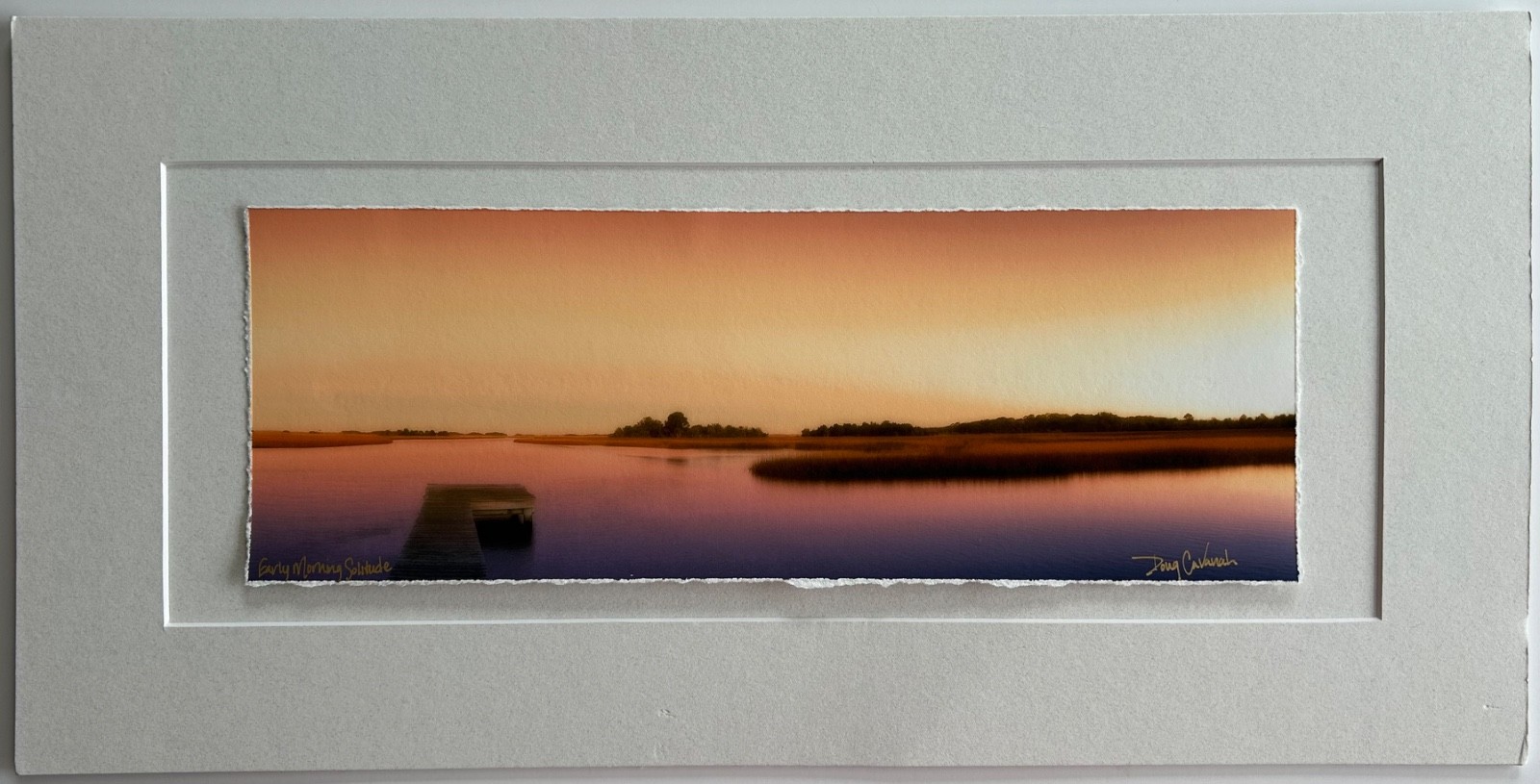 Doug Cavanah original signed matted panoramic picture “Early Morning Solitude”