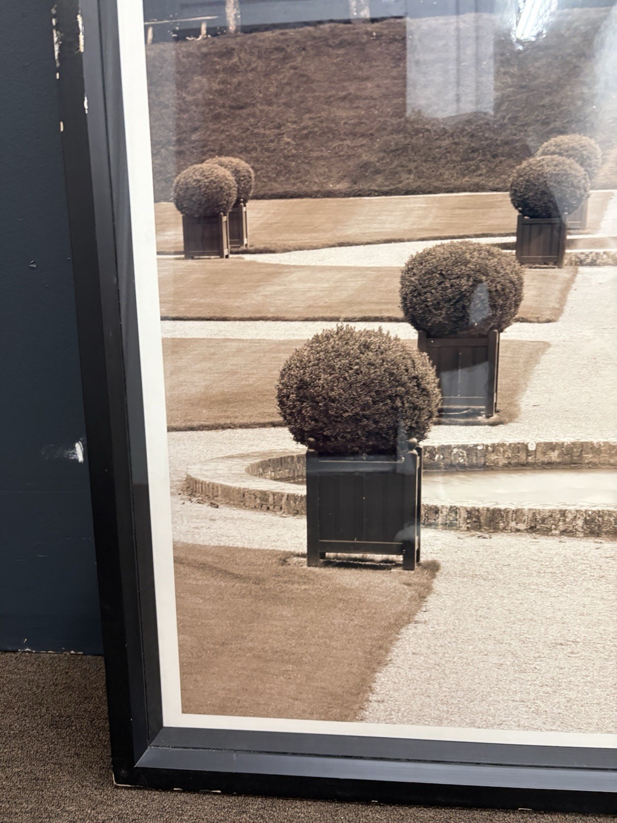 Charlie Waite Signed Photo Art Large Framed Formal Garden Landscape 42×42