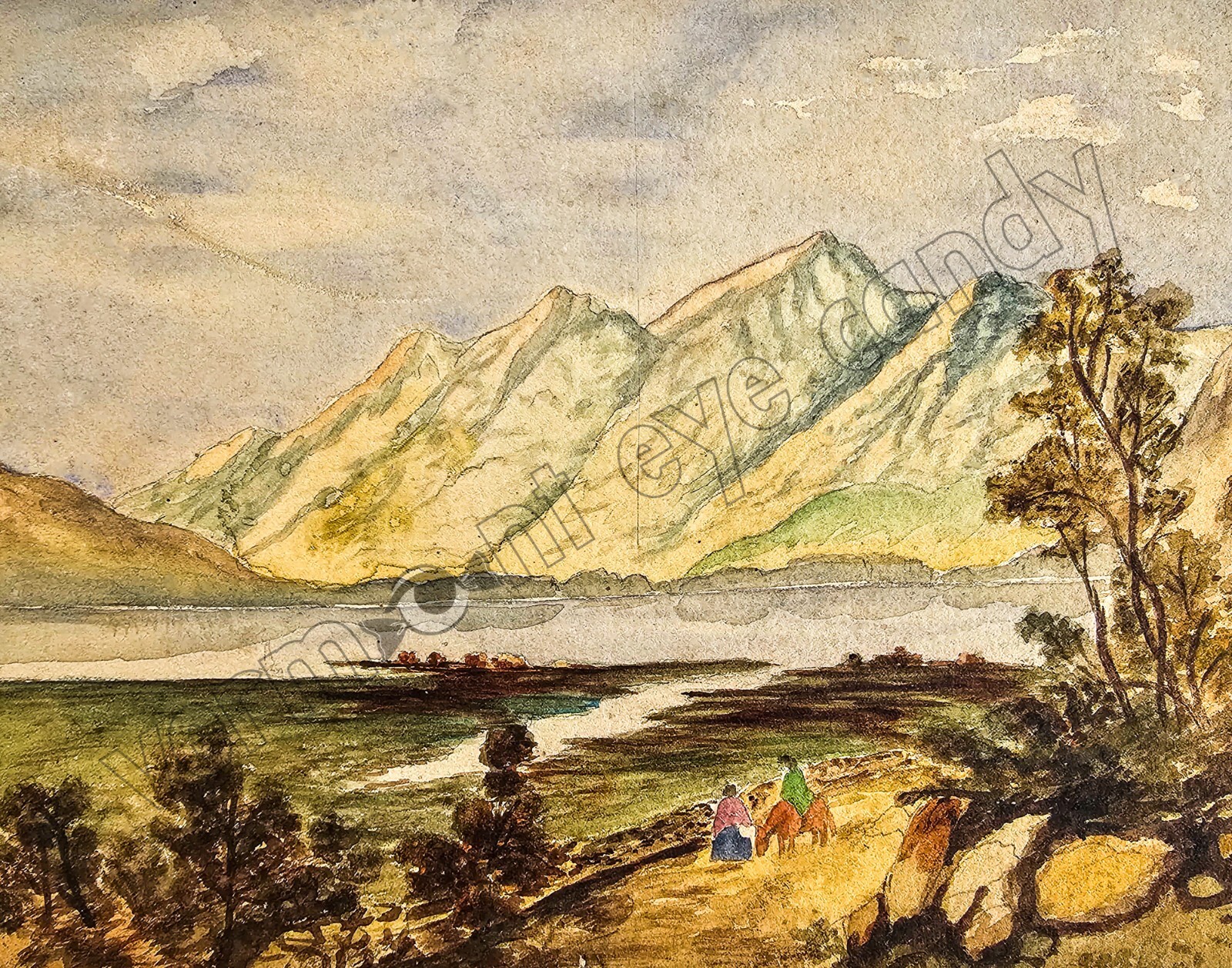 Mountains Lake & Horse Scene Grand Tetons DIGITAL DOWNLOAD Print at Home