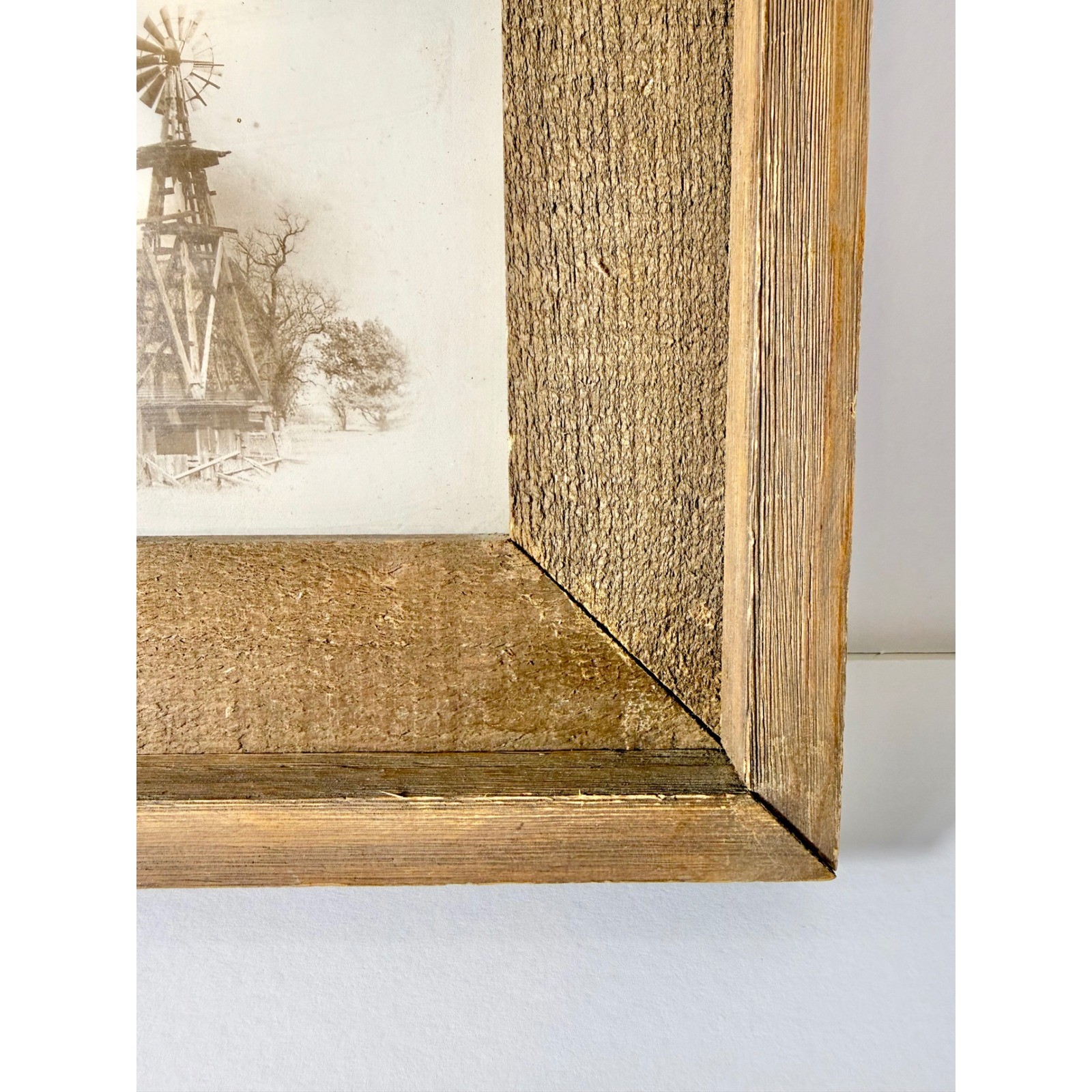 Rustic Farmhouse Windmill House Framed Wall Art Vintage Country Decor