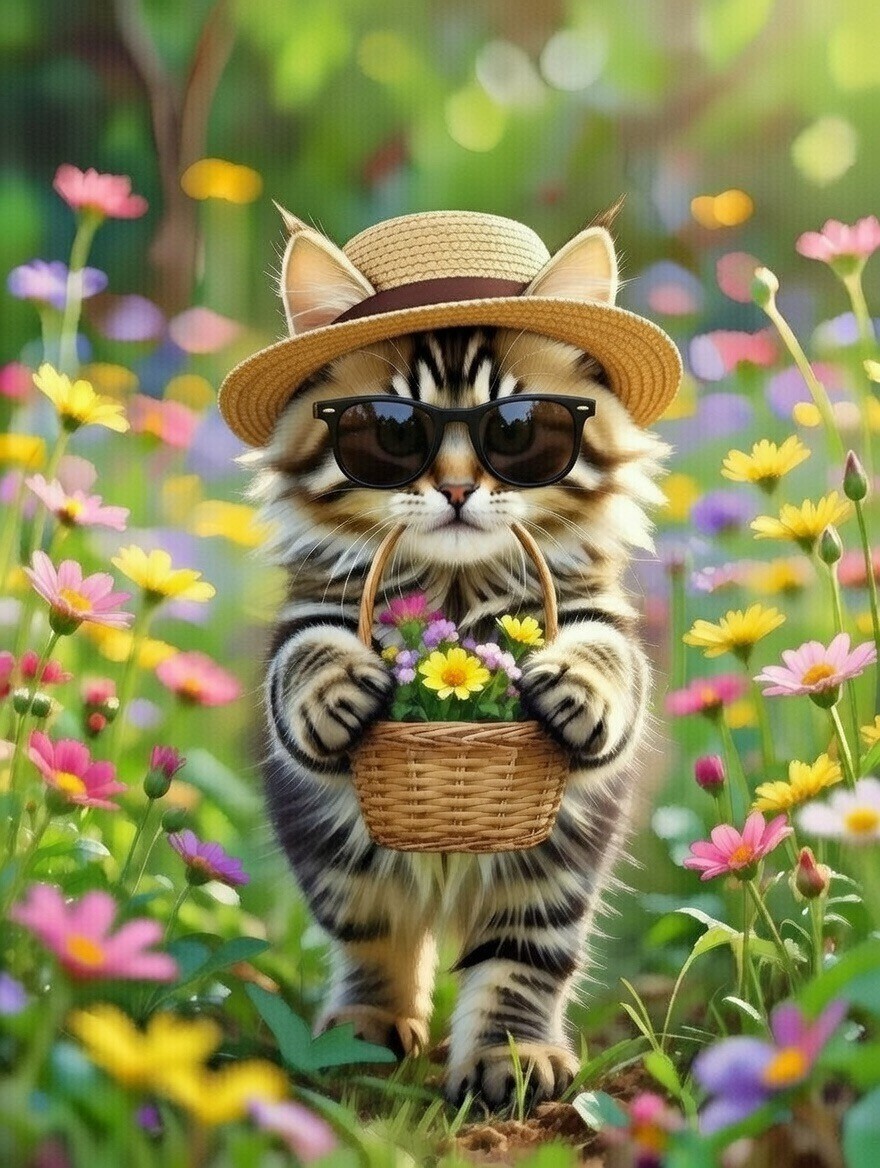 cute cat art 8*10 photos print cute cats art photo print wall art glossy photo