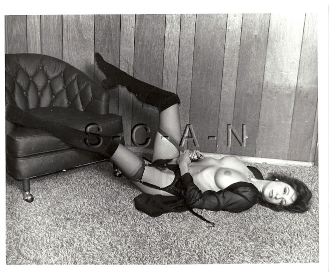 Org 1970-80s Nude Large (10 x 8) Photo- Garter- Stockings- Garter- Boots- Nighty