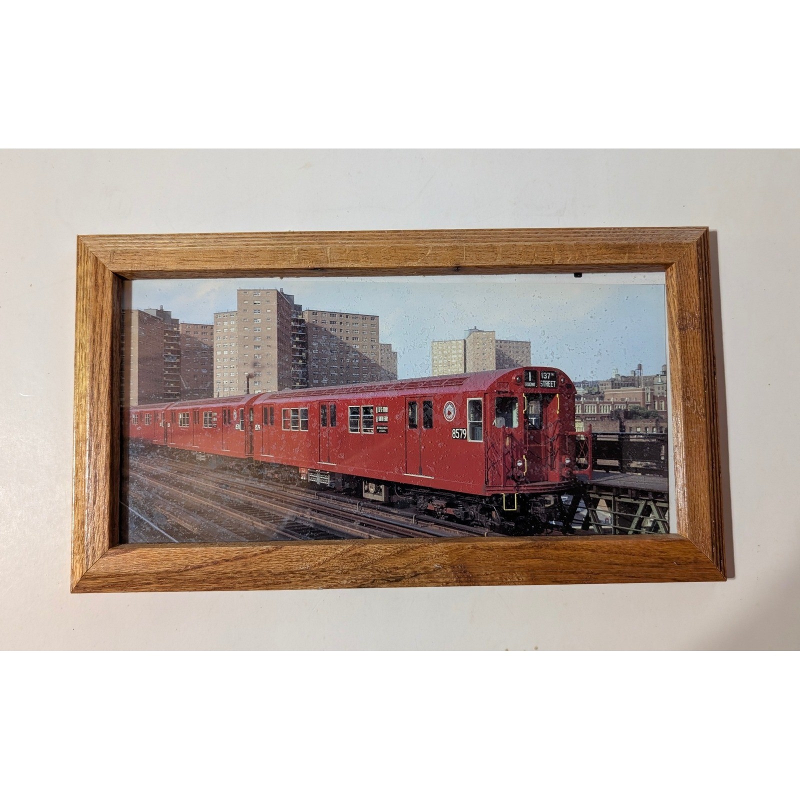 NYC Subway Train Photograph Framed New York City Subway Art 137th Street 13″x 8″