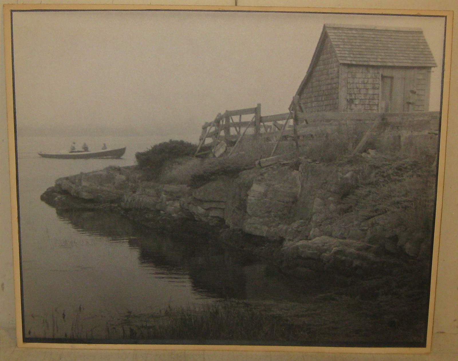 Vintage HARVEY FALK Lauderdale Lake Fishing Shack FLORIDA Pictorialist PHOTO