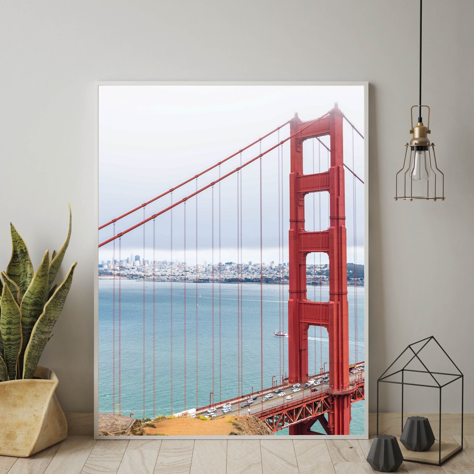 Golden Gate Bridge Wall Art Print, Close Up, San Francisco Fine Art Photography