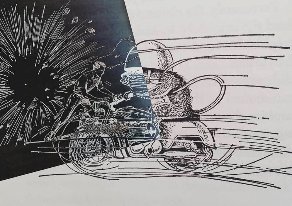ACEO Limited Edition Film Photography Signed & Numbered Analog Motorcyle Mouse