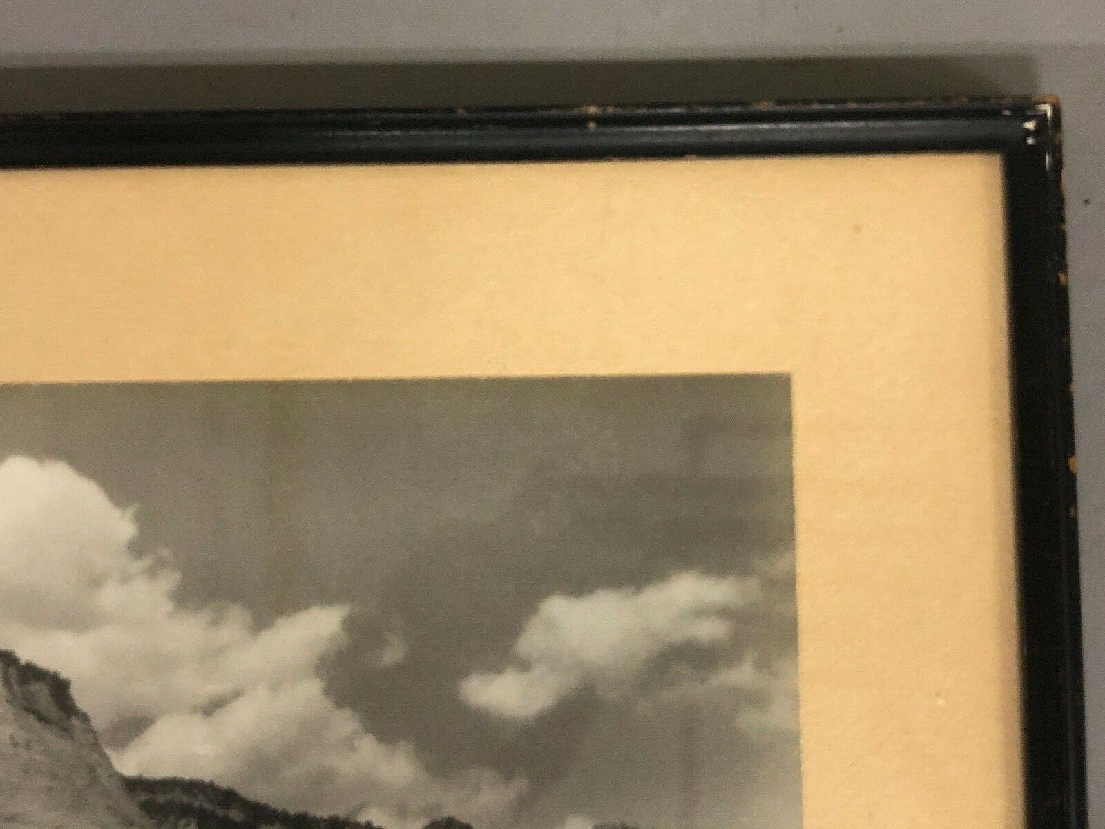 1934 Framed Photo “Windswept” Signed E.A. Vuger Of A Canyon 12 1/4” X 13 3/4”