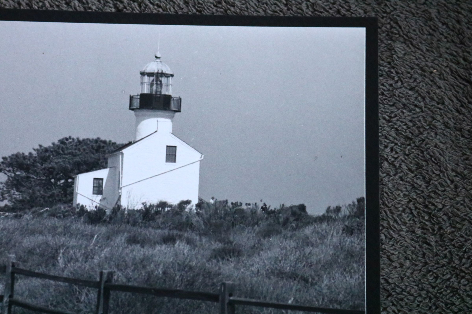 LIGHTHOUSE in Field Vintage Black White Art Photo Print Classic Old Estate HK