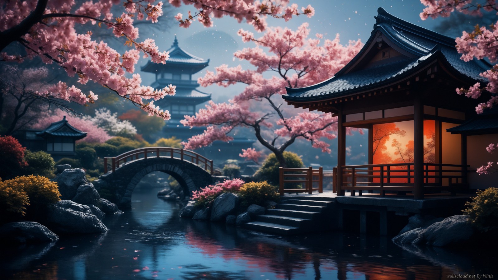 Amazing Japanese Landscape Digital Wallpaper