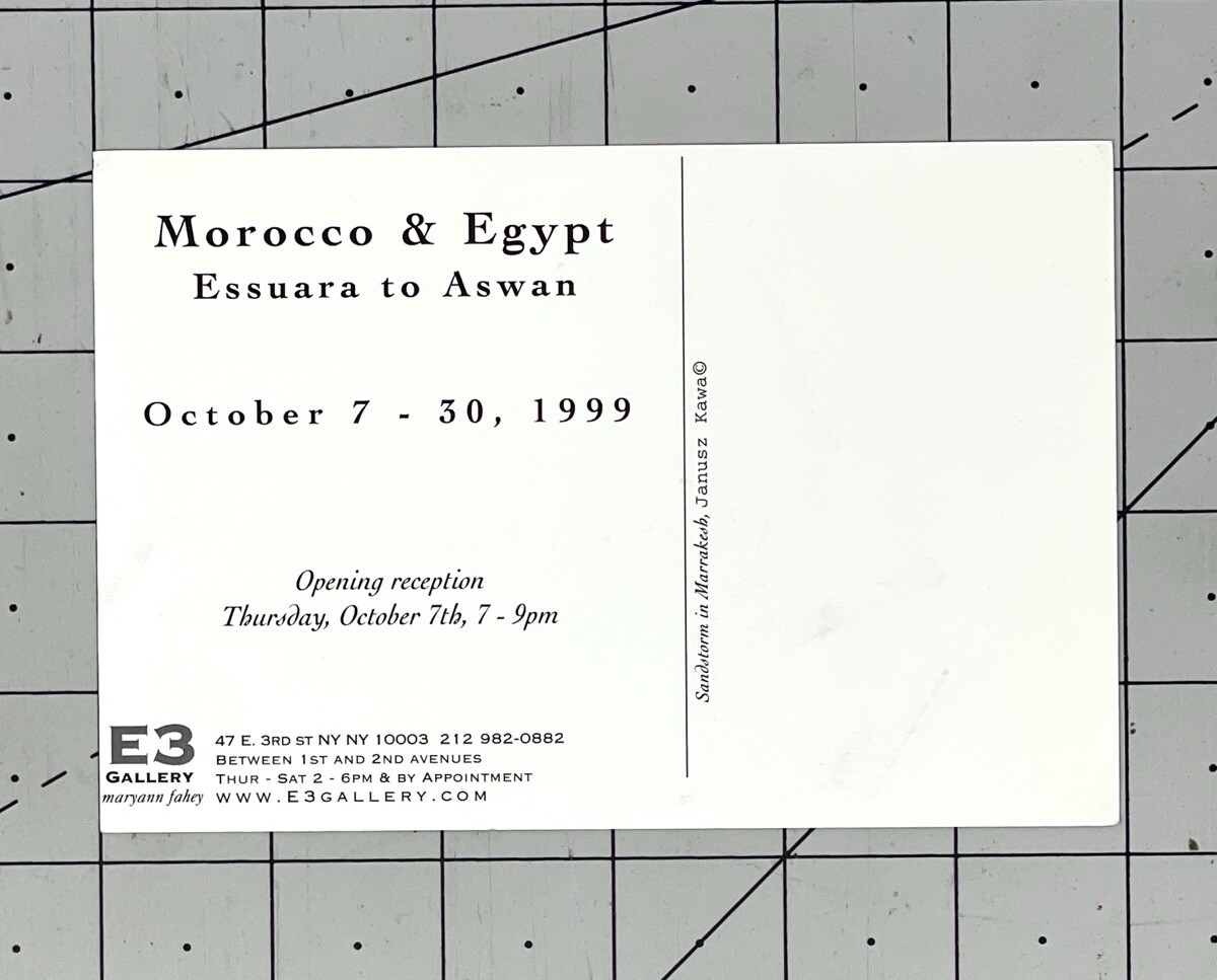 Janusz Kawa Art Announcement Card 1999 – Morocco & Egypt Photography