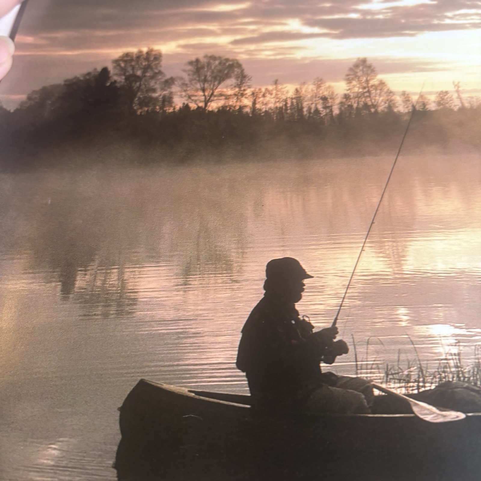 Artwork Wall Art Man Fishing With Dog Boat Water Daniel J Cox 20×16