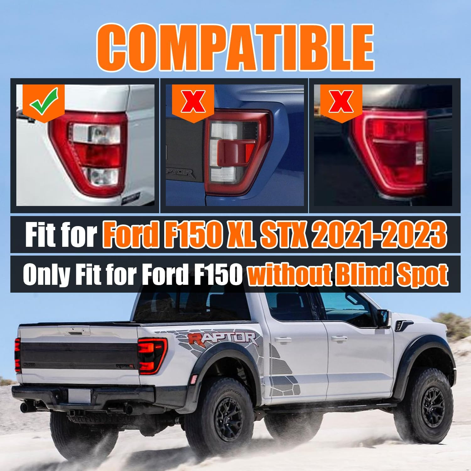 LED Tail Lights for Ford F150 2021-2023 Taillights Assembly [Only Fit for F-150