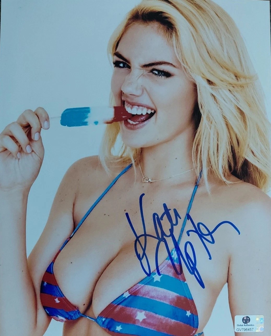 KATE UPTON Playboy & SI Model Hand Signed 8.5 X11 Autograph GA COA