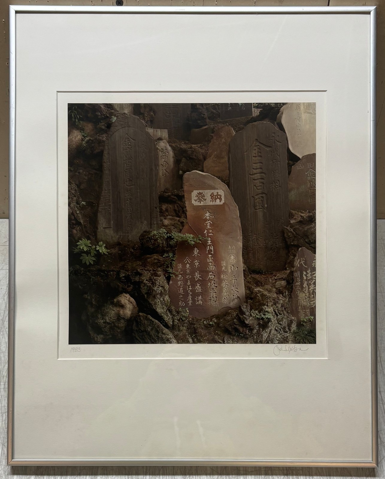 RARE Original 1983 JOHN SEXTON ‘Stone Markers, Narita JAPAN’ Signed COLOR PHOTO