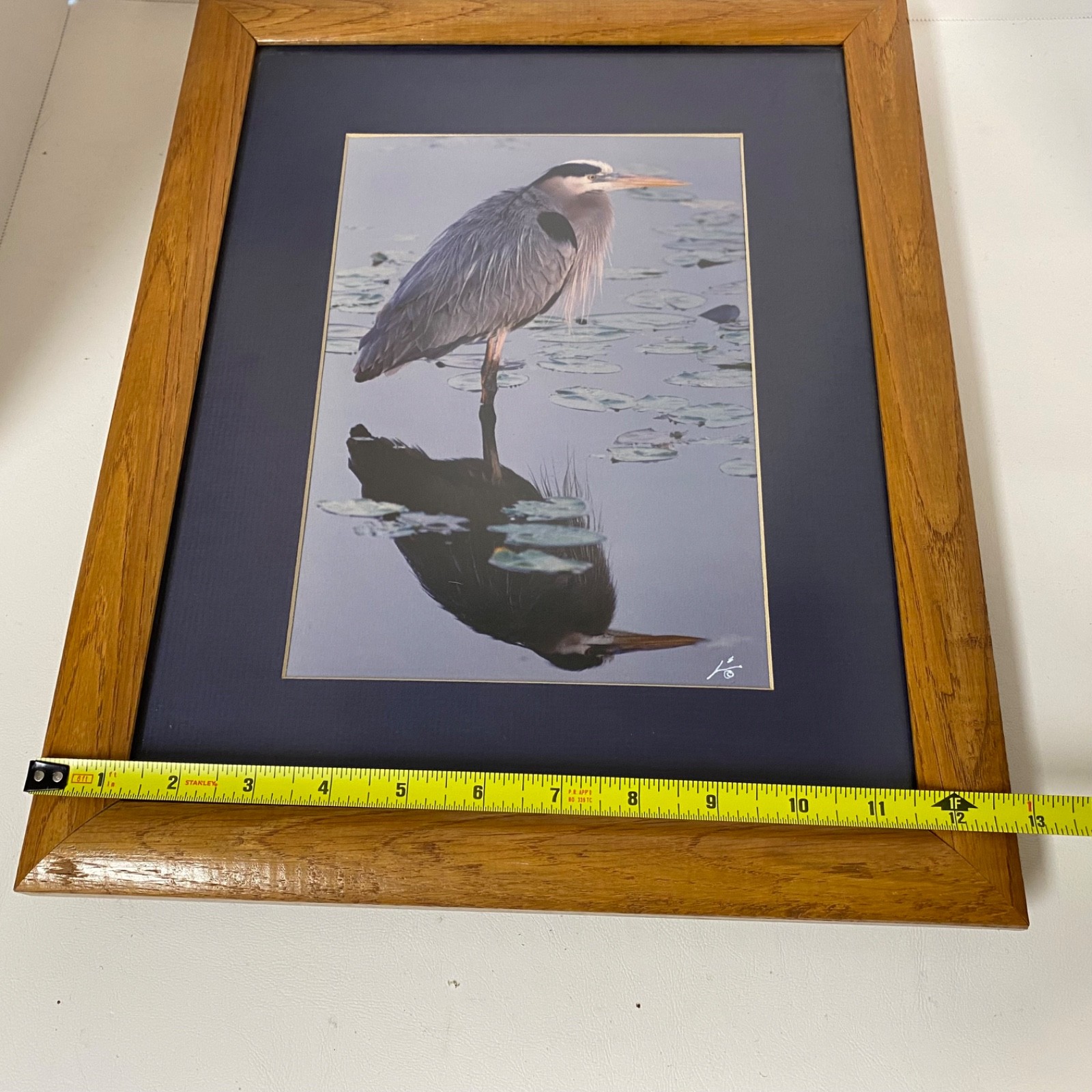 James Stamates 92 • Framed Art Photo • Reflection of Nature • Great Blue Heron