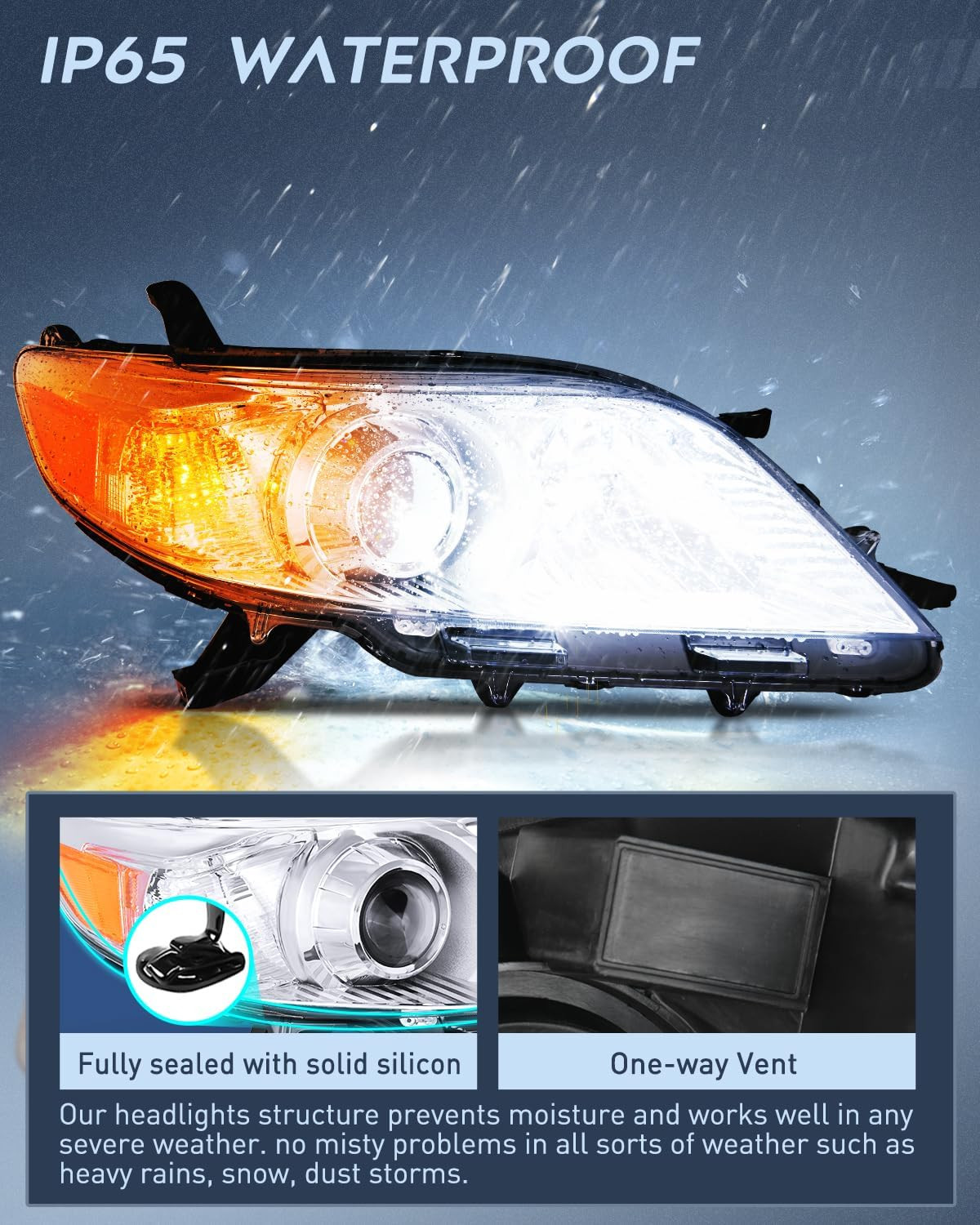Headlight Assembly Compatible with 2011 2012 2013 2014 2015 2016 2017 2018 2019