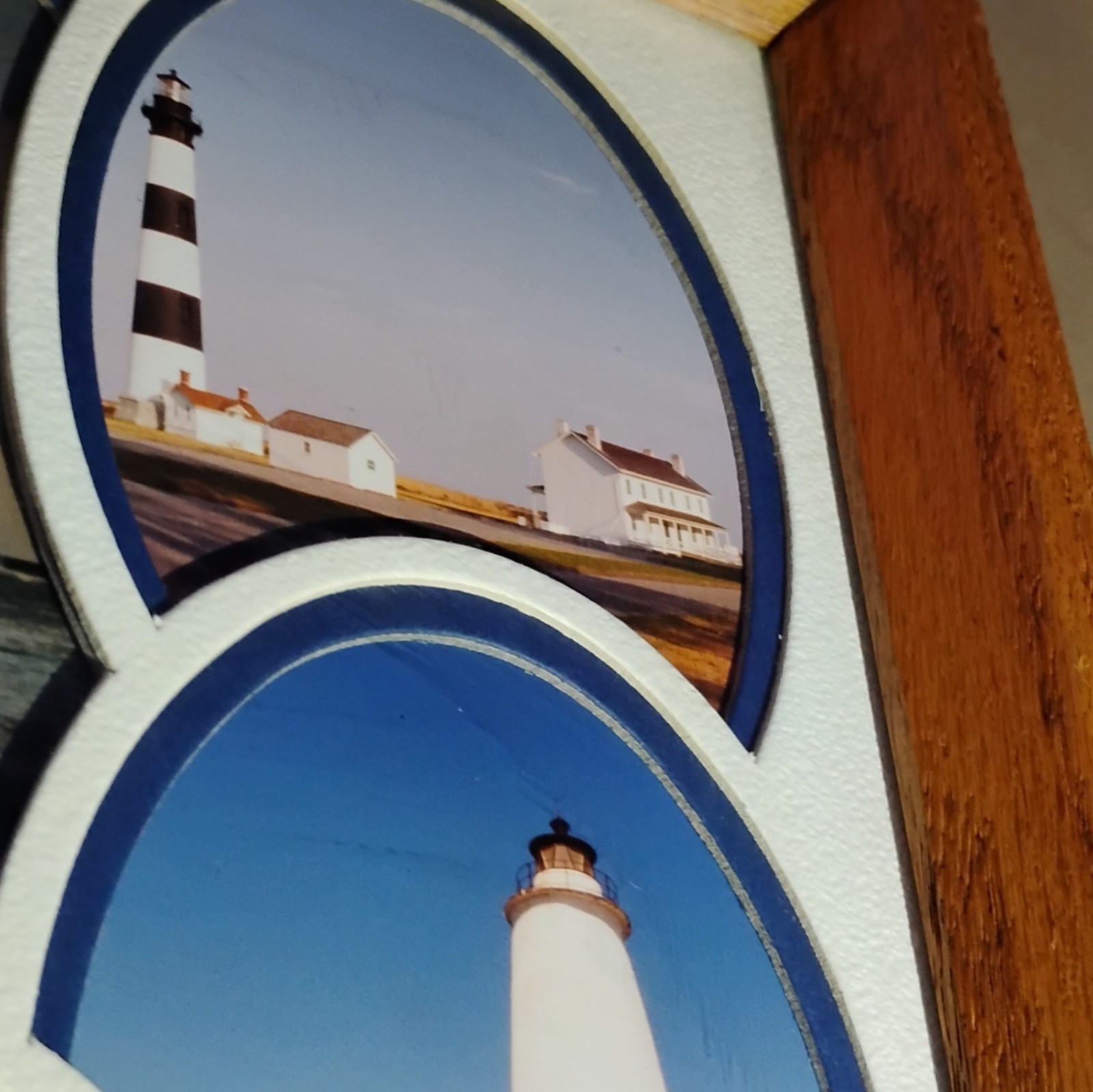 Lighthouse Of Outer Banks ’94 10×12 Mat Oak Framed & Signed Photography Wall Art
