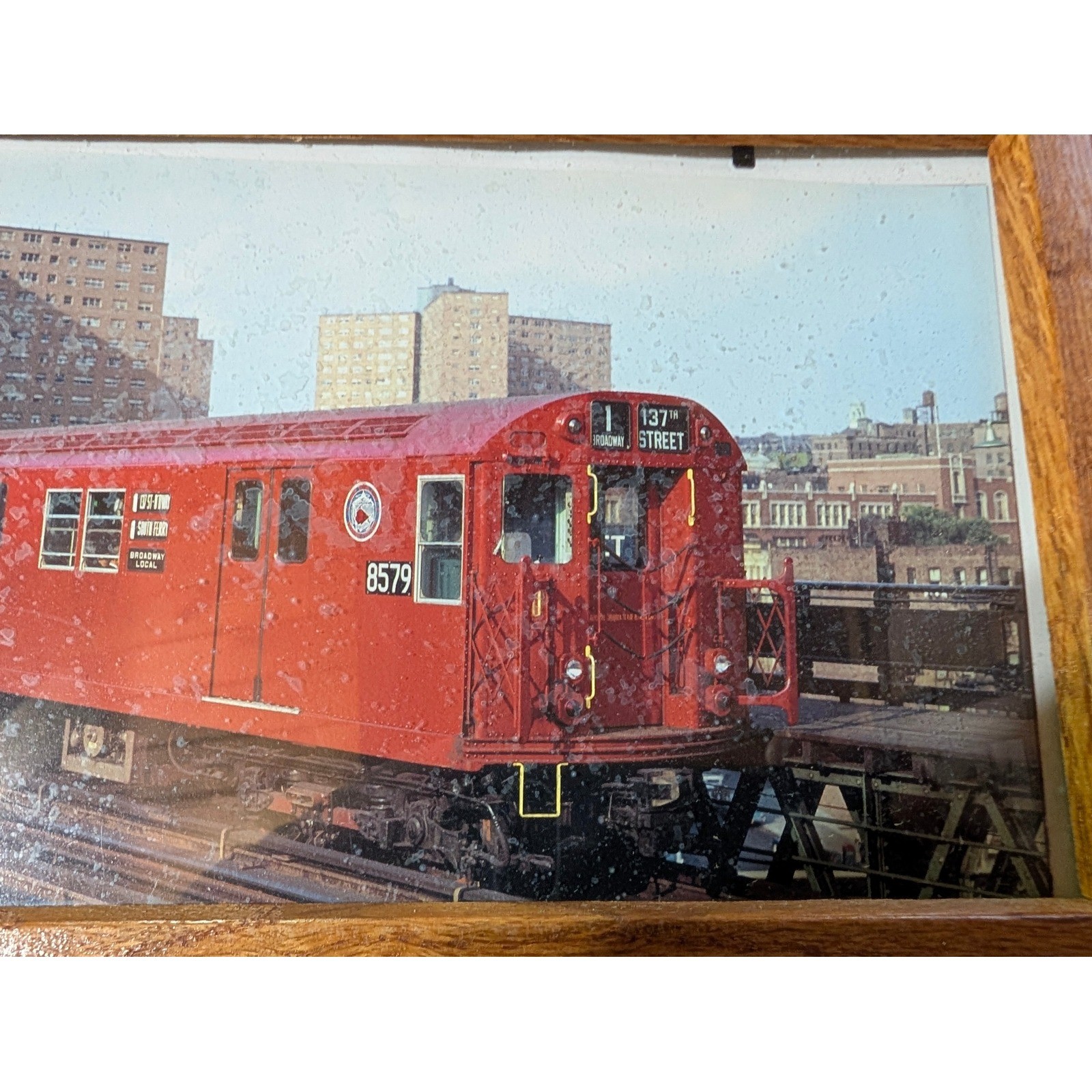 NYC Subway Train Photograph Framed New York City Subway Art 137th Street 13″x 8″