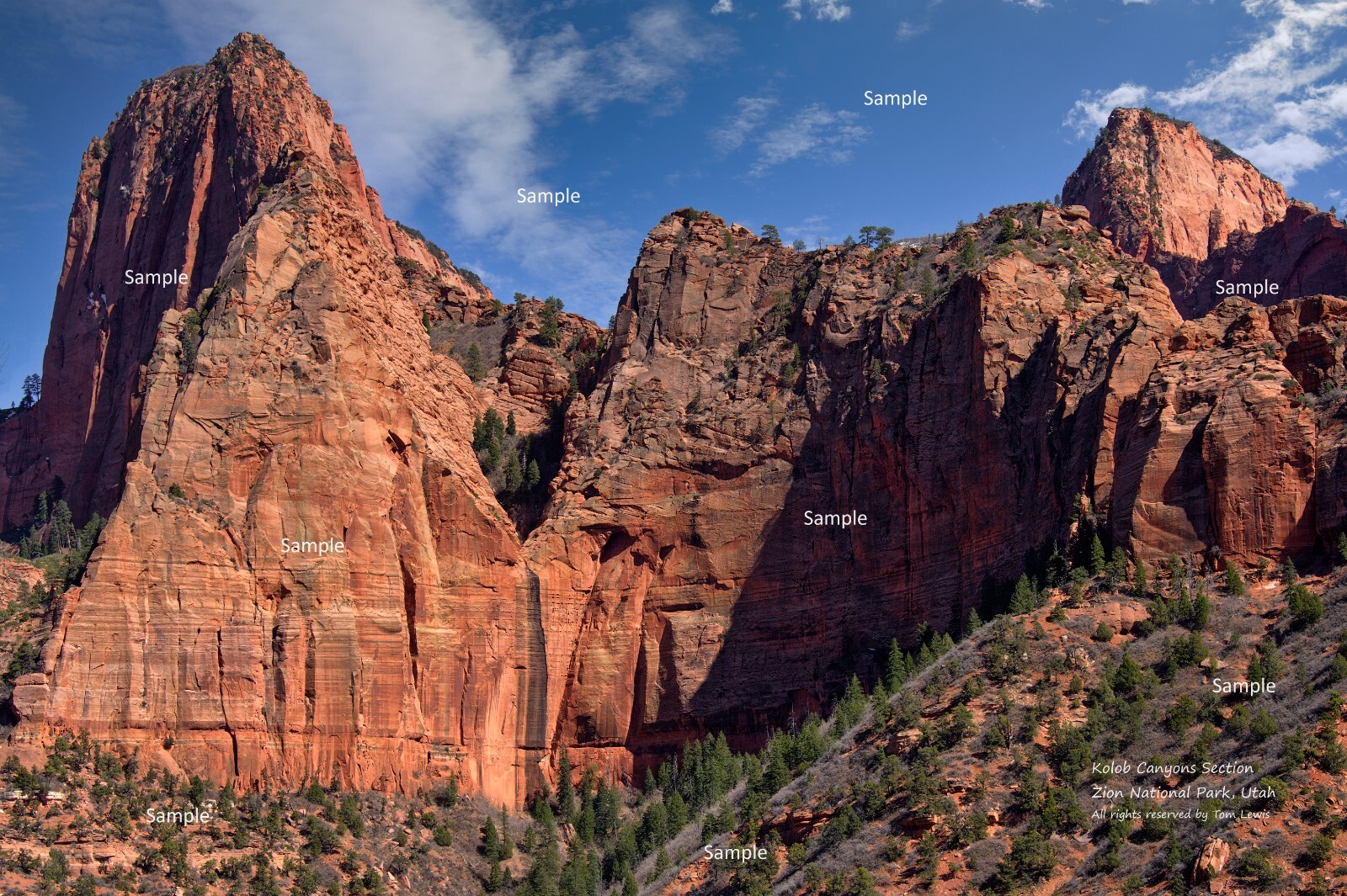 Zion National Park Utah Kolob Canyons Landscape Poster Photo Print ZP29