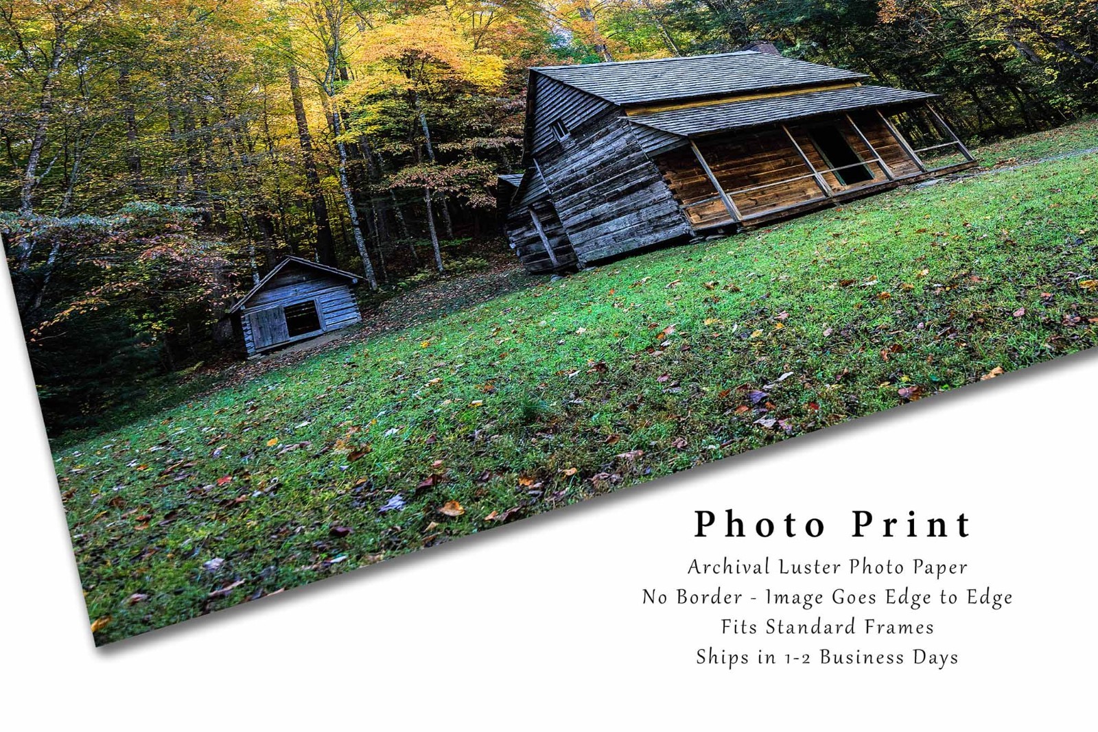 Rustic Cabin Photography Print: Tennessee Great Smoky Mountains Country Photo