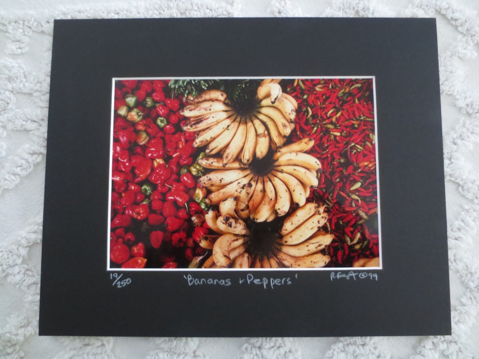 Frameable, Matted Roberta Forest BANANAS & PEPPERS 19/250 PHOTO – 10″ x 8″