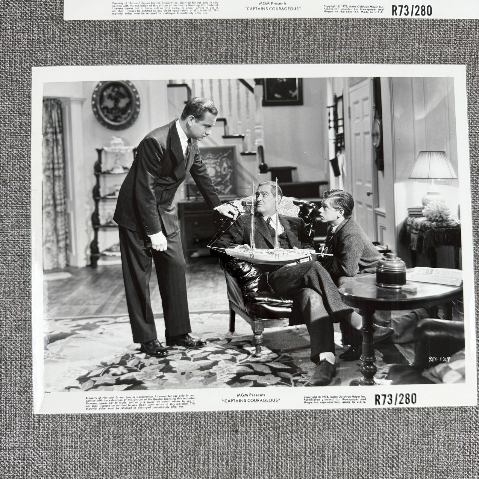 Captains Courageous Lionel Barrymore lot of 6 B&W movie stills pictures