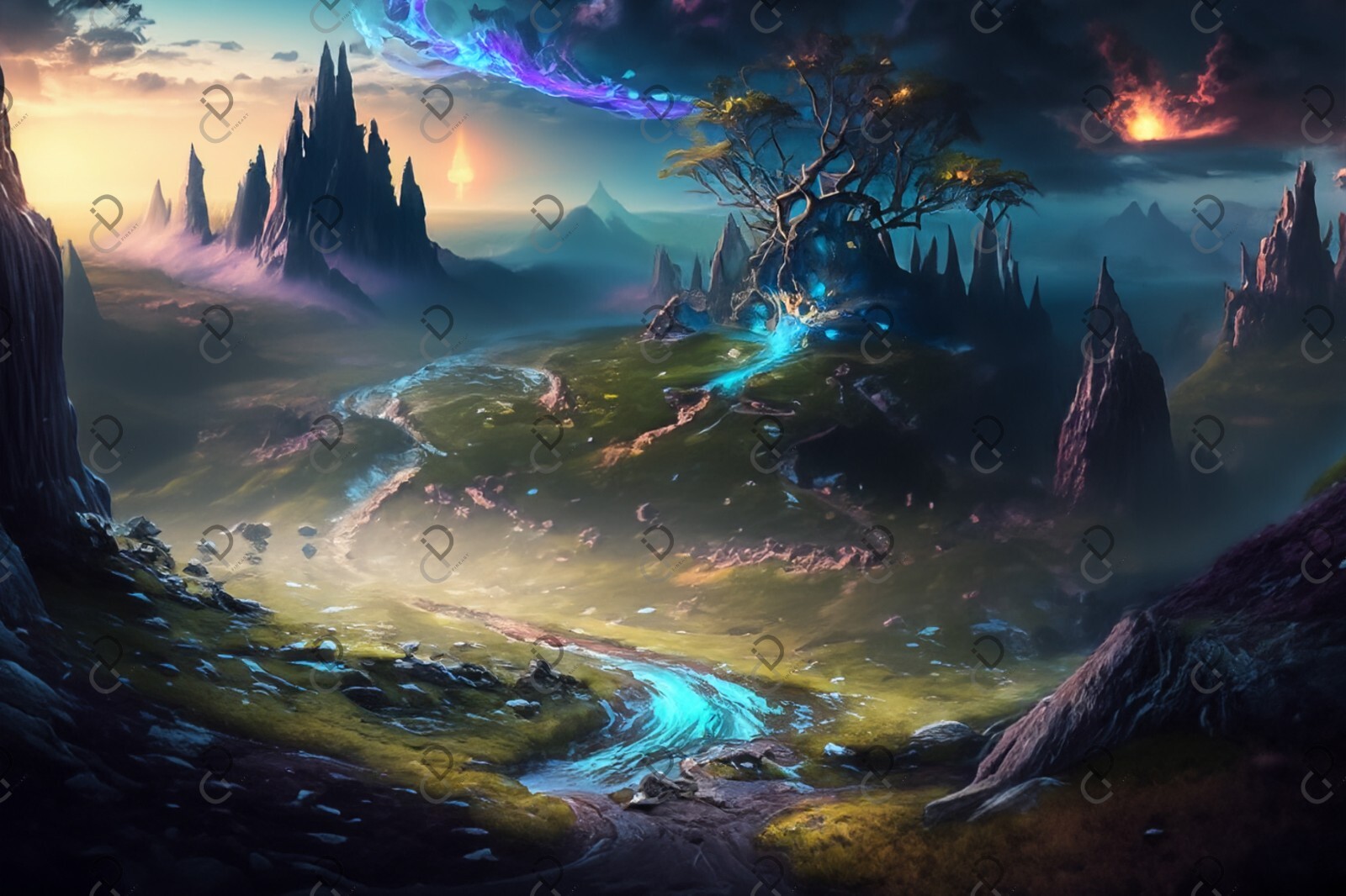 digital image picture photo wallpaper background Desktop Fairy landscapes AI Art