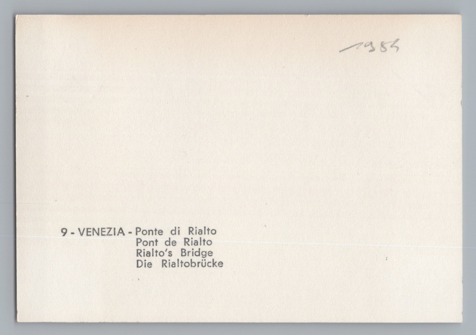 Venice Venezia Italy 1954 – Rialto Bridge – Old Photo 1950s