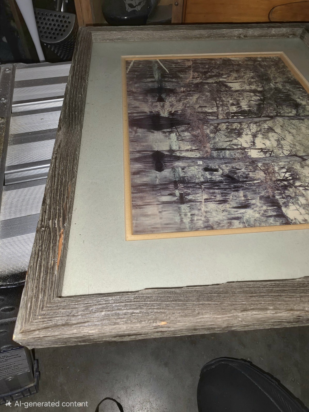 Original 1985 Cypress Swamp Watercolor Painting – Framed Southern Folk Art