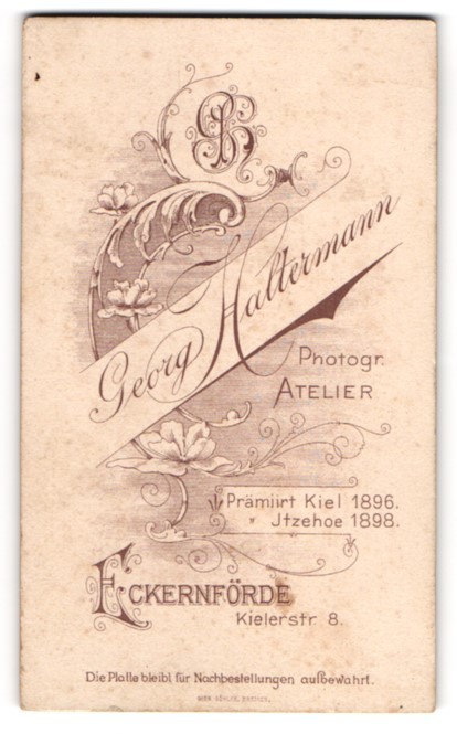 Photography Gorg Haltermann, Eckernförde, Kielerstr. 8, Photographer’s Monogram