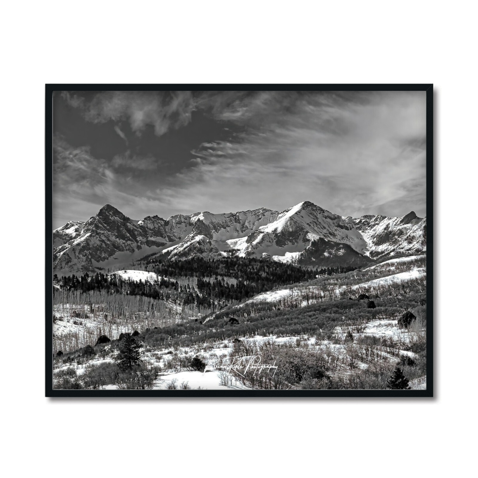 Dallas Divide Colorado Framed Canvas Mountain Landscape Photograph Wall Art
