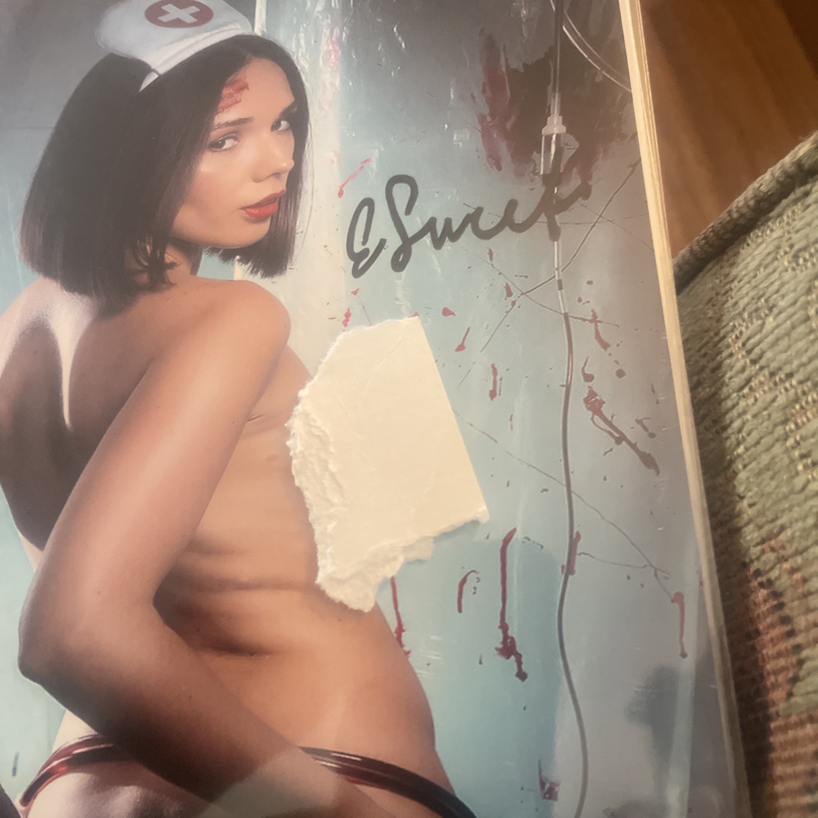Eve Sweet Autographed 8×10 Photo Pornstar Adult Model COA TTM