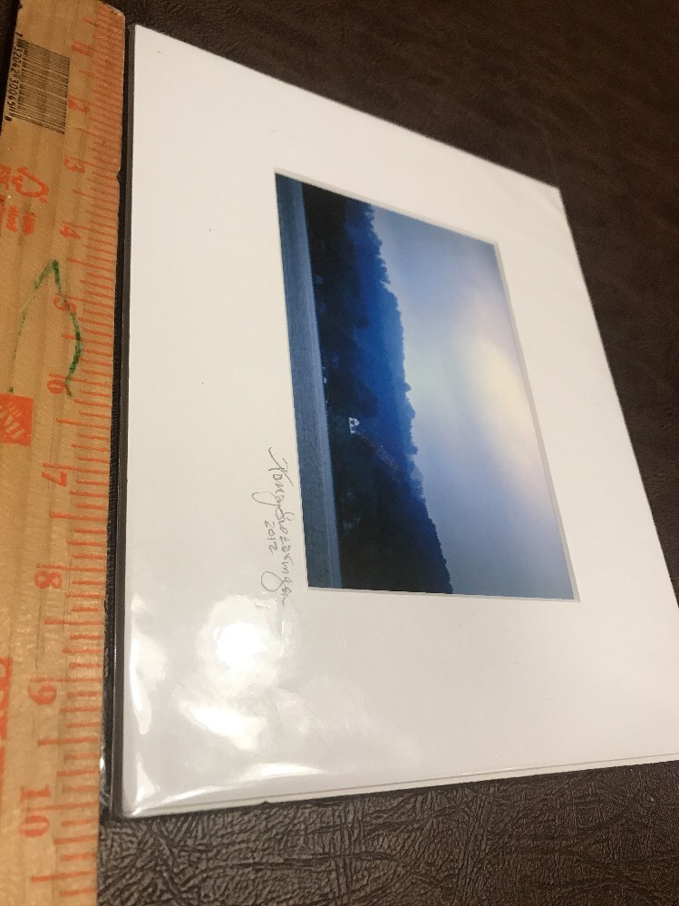 Rare Nancy Swearingen Photo Signed 2012 & Matted Lake House Trees Landscape