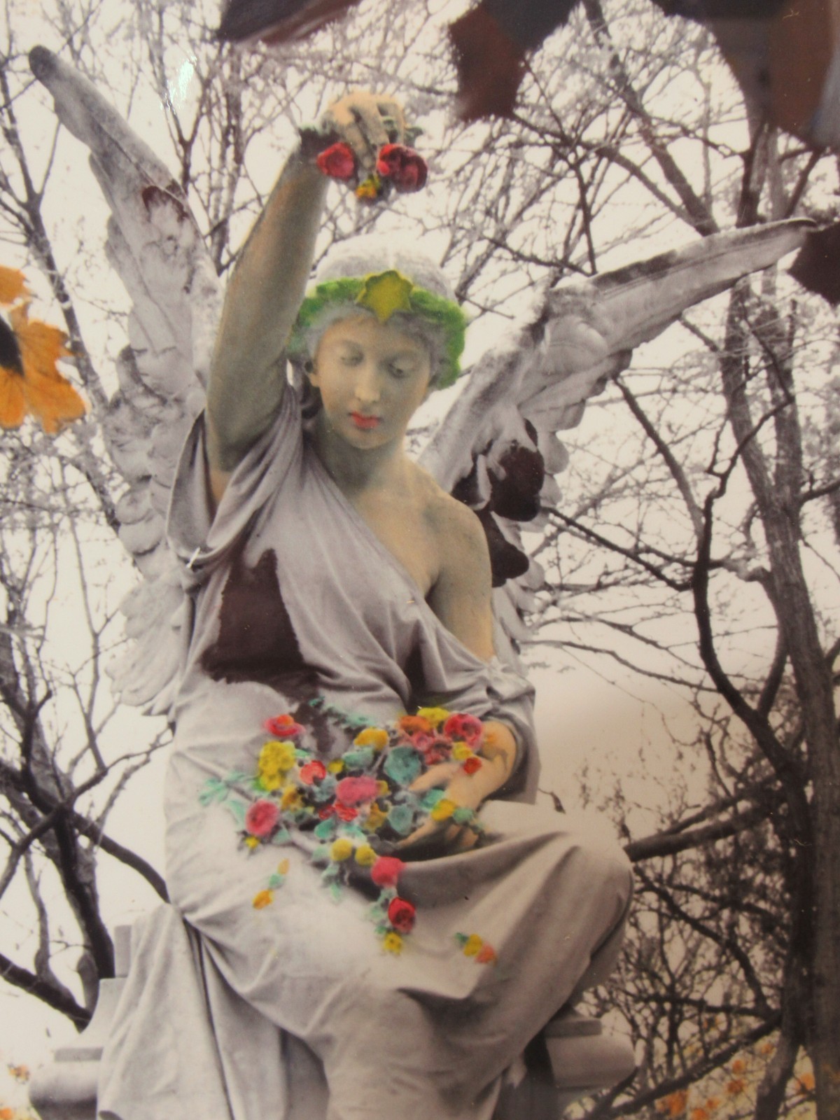 “Angel With Rosebuds” Original Hand-Colored Photography by Garry Seidel