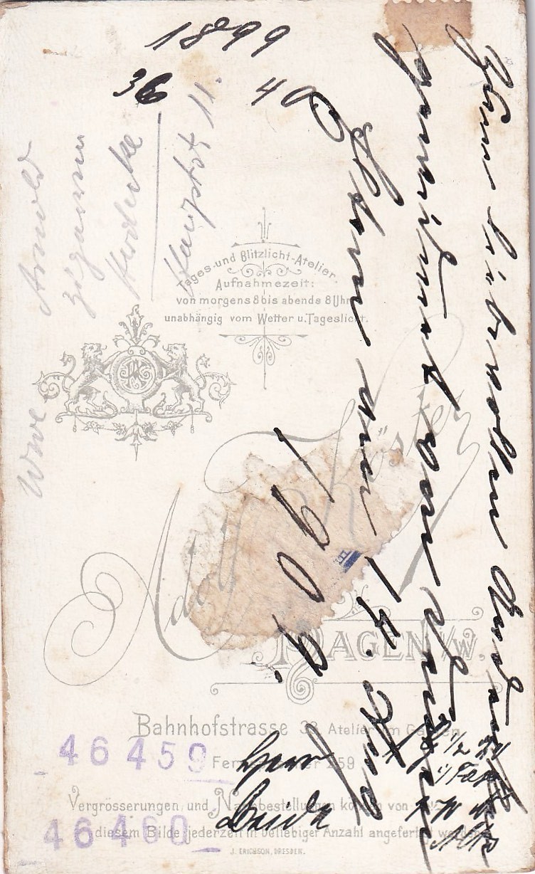 CDV – couple portrait – Hagen i.W. 1900/10