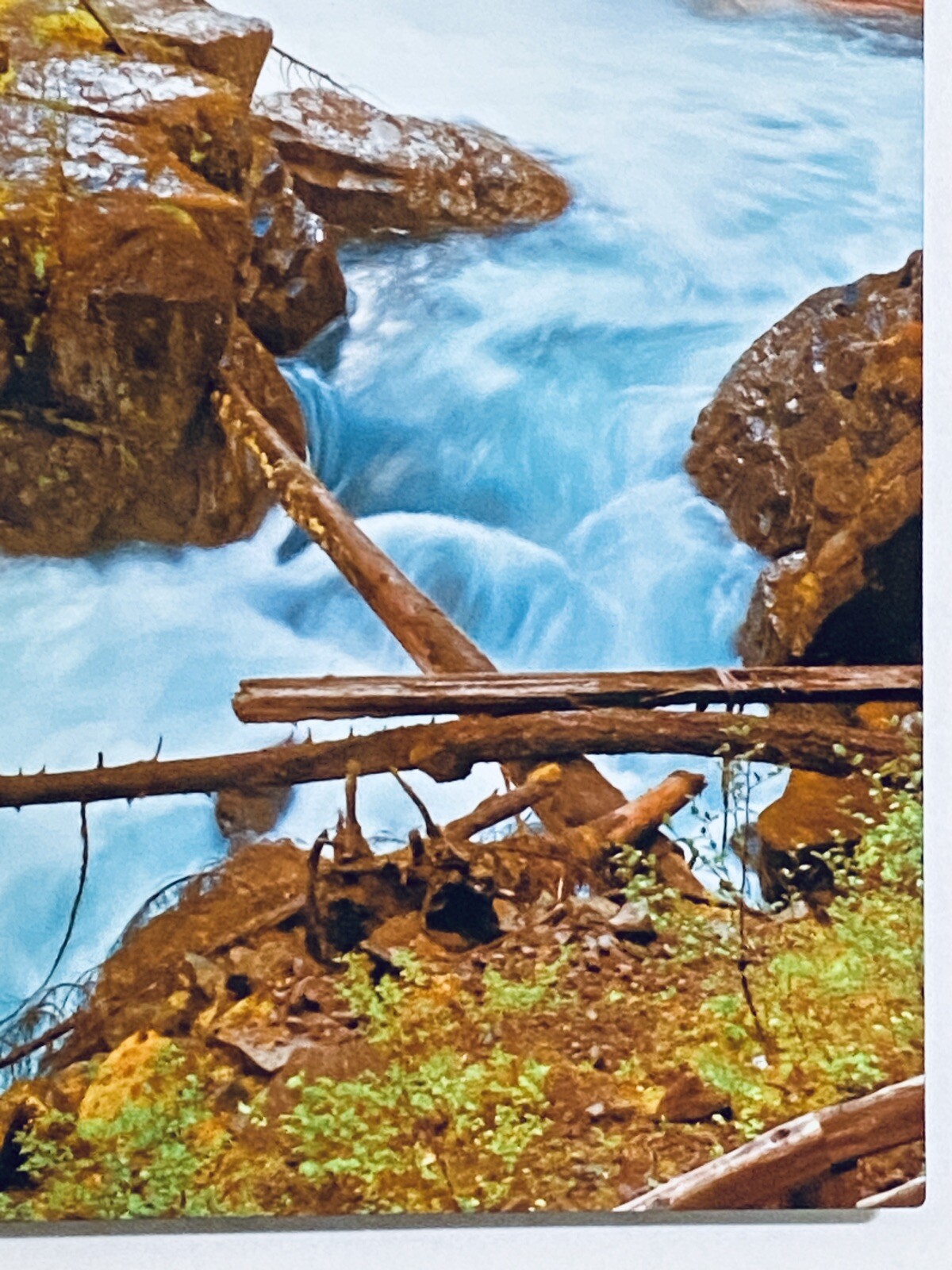 PNW Landscape Waterfall Art Forest River Photographic Metal Print 11×14 Signed
