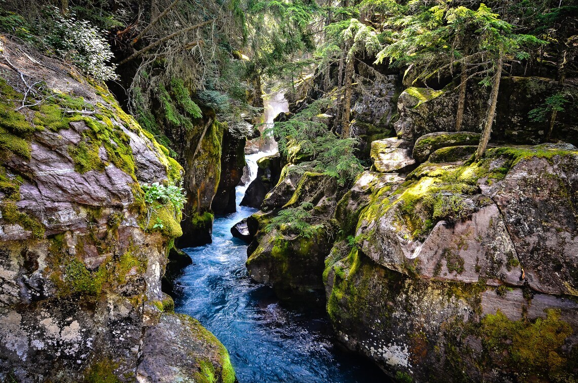 Avalanche Gorge – Glacier National Park, Montana Nature Photography Prints
