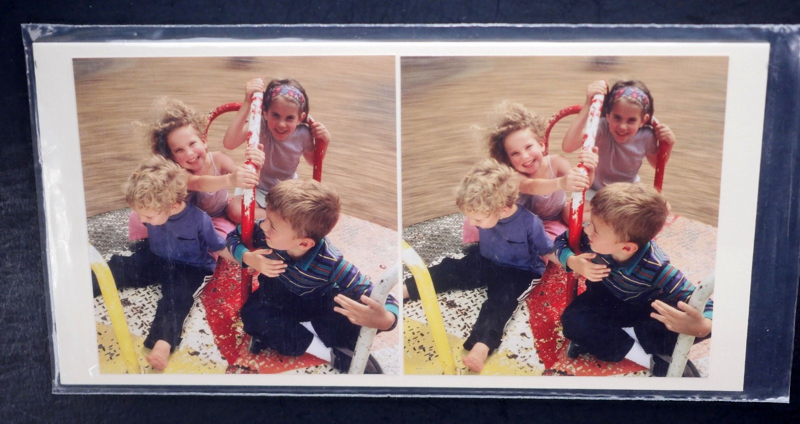 Boris Starosta 3D Stereoview – Spinning Away – children playing 2005 #520