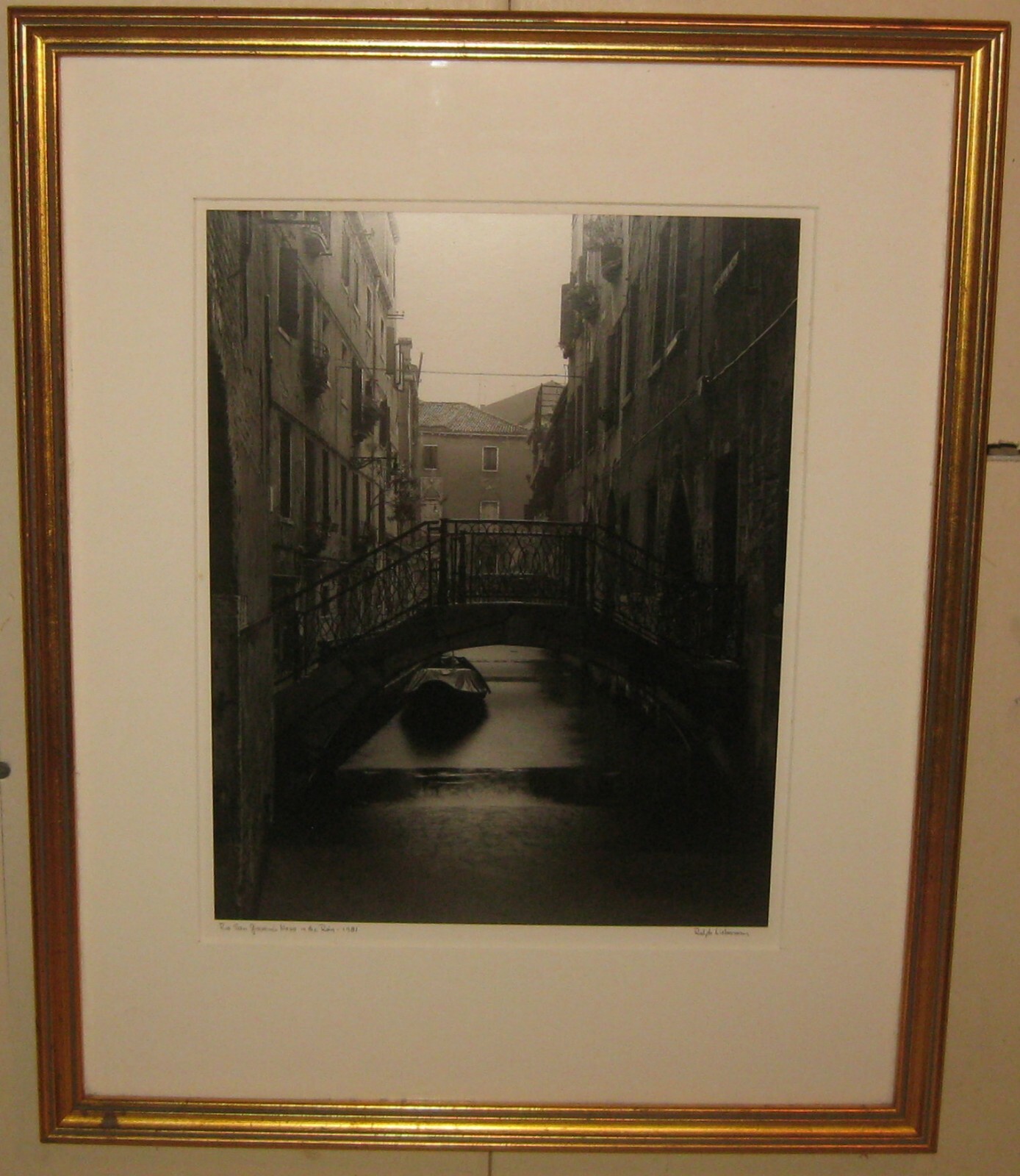 RALPH LIEBERMAN ‘Rio San Giovanni Nuovo in the Rain -1981’ Venice PHOTOGRAPH