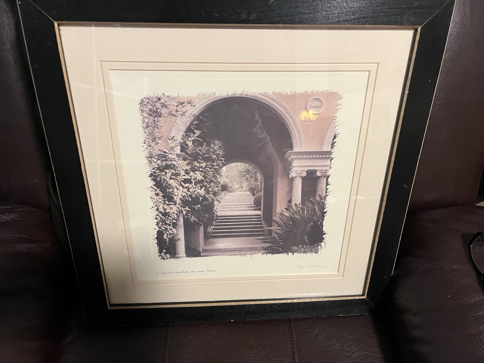 European Garden By Allan Blaustein Photography Framed With Glass 18 1/2 X 18 1/2