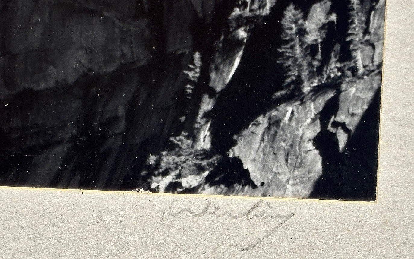 Robert (Bob) Werling Yosemite Half Dome Photograph Pencil Signed Framed 15×18″