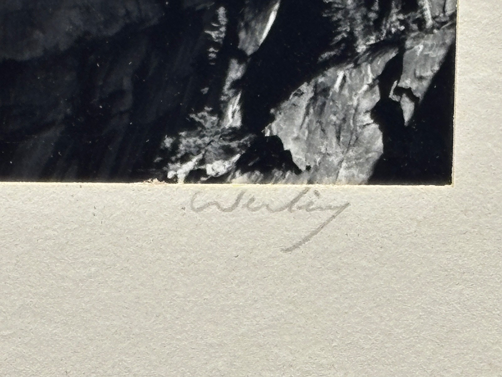 Robert (Bob) Werling Yosemite Half Dome Photograph Pencil Signed Framed 15×18″