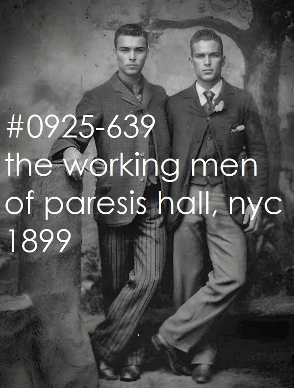 VINTAGE MALE PORTRAIT #0925-639 paresis hall nyc men 1899 -free shipping in usa
