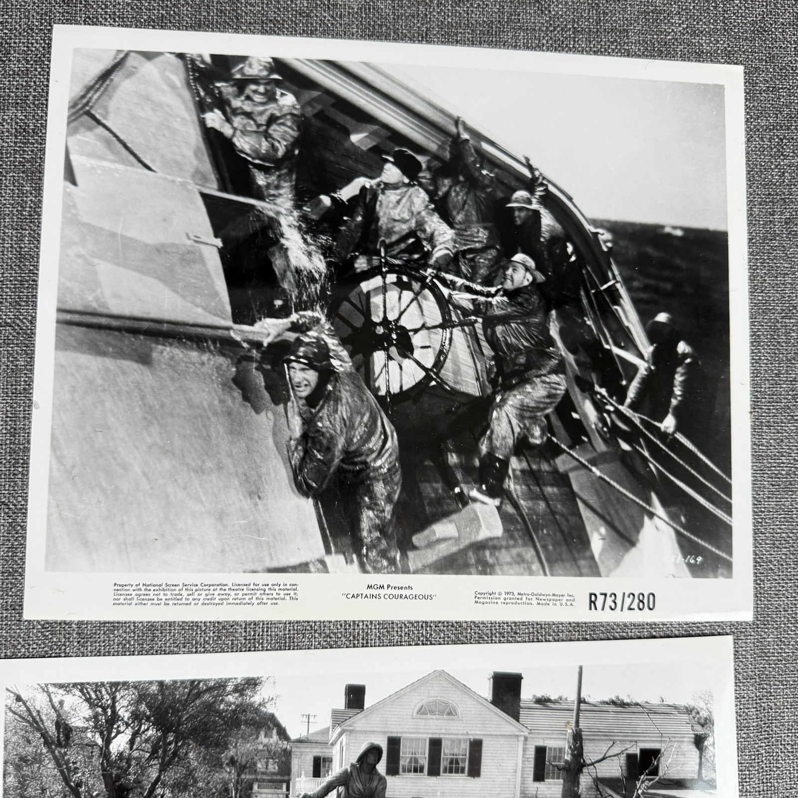 Captains Courageous Lionel Barrymore lot of 6 B&W movie stills pictures