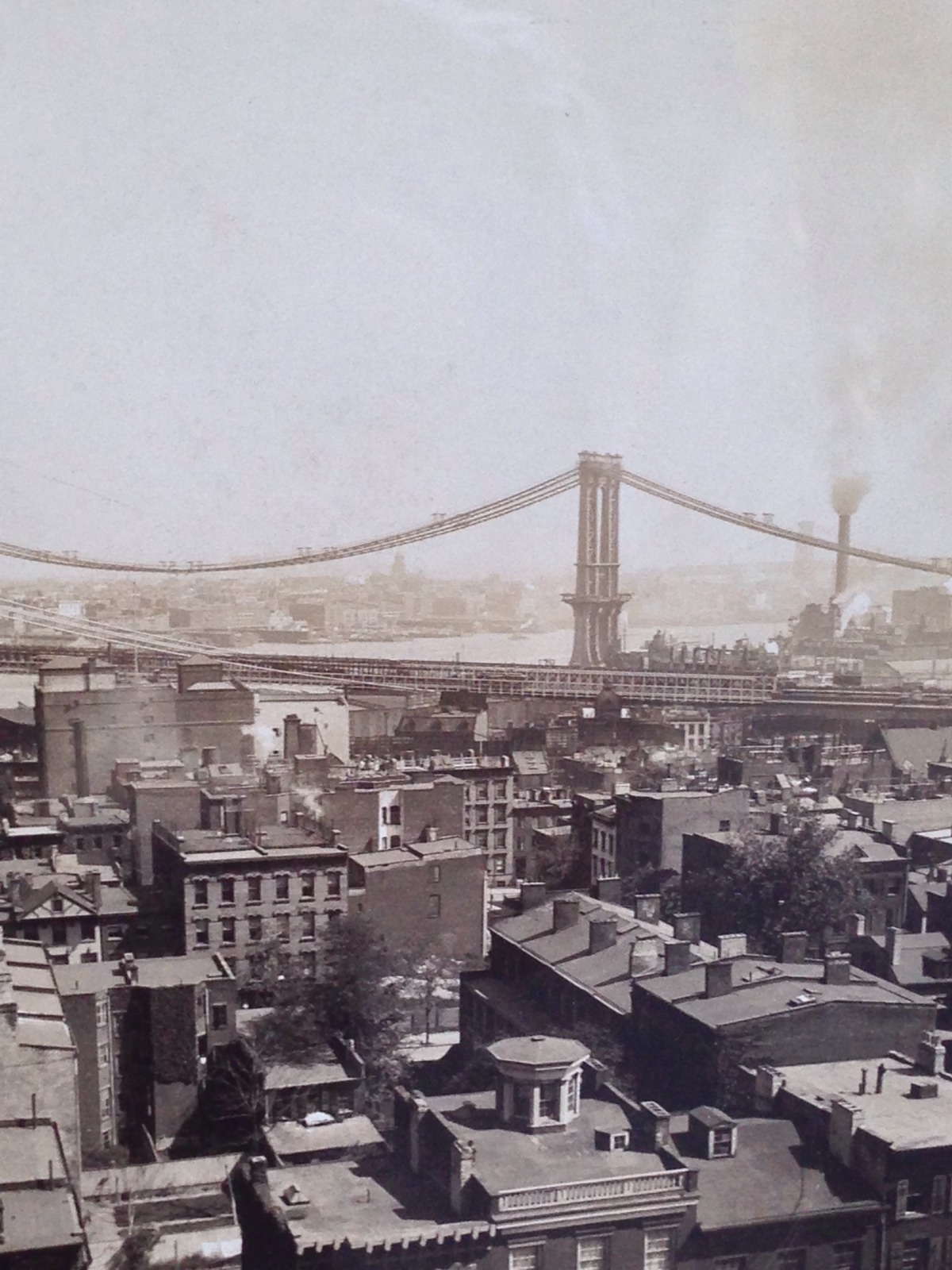 C1900 New York City Photo. Brooklyn Bridge Williamsburg Bridge. August Loeffler