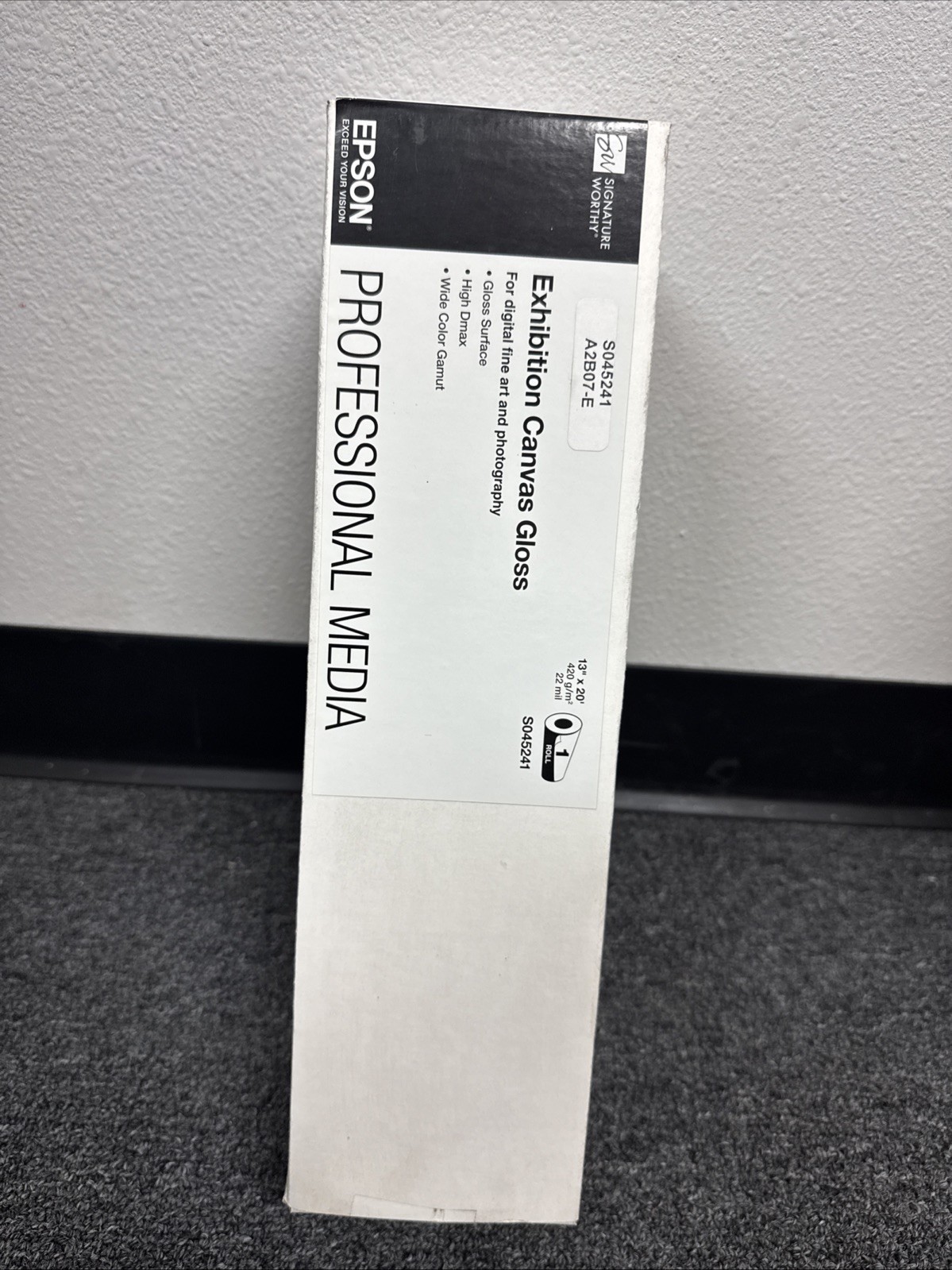 Epson Archival inkjet paper for fine art, Exhibition Canvas Gloss, 13”x20’,22mil